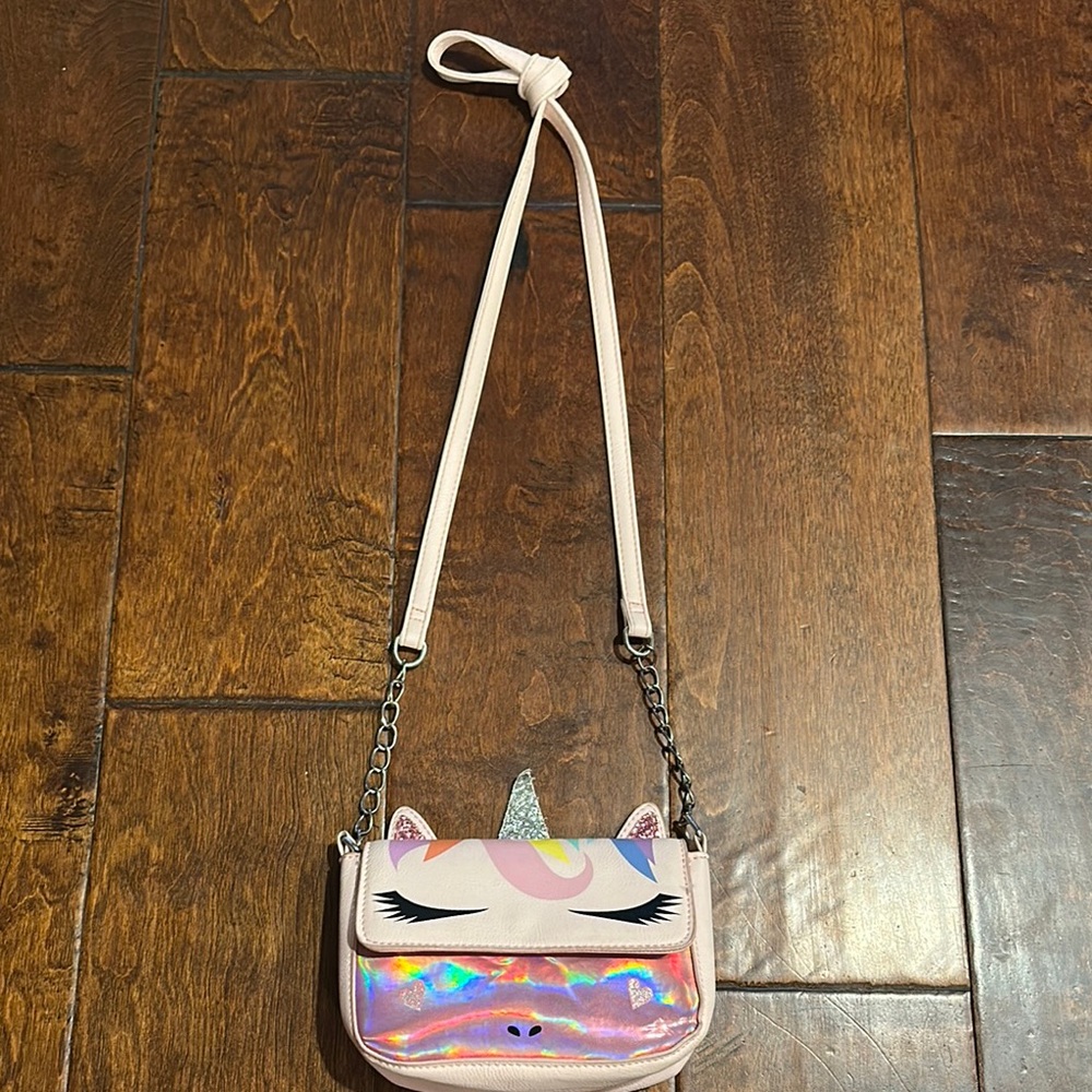 Holographic Unicorn Crossbody Bag for Kids